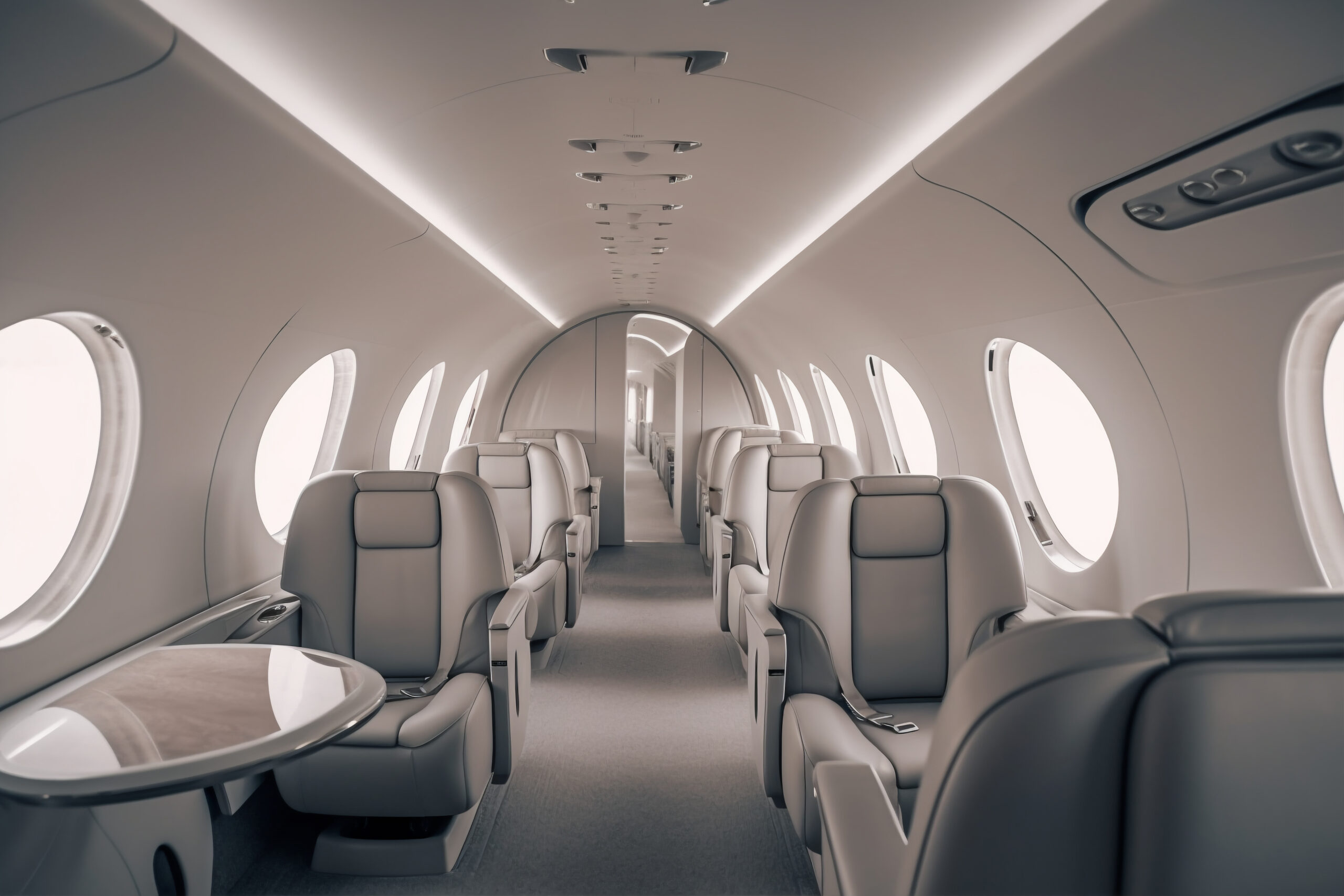 Interior de aeronave executiva